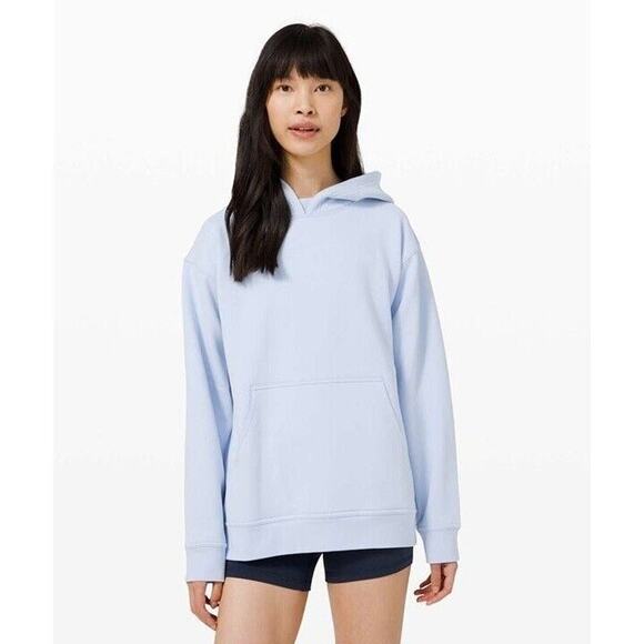 Lululemon Blue Soft Cozy Athletic Pullover All Yours Fleece Hoodie Sweatshirt - Picture 1 of 14